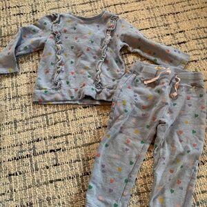 Mini Boden hearts sweatsuit size 3-4y